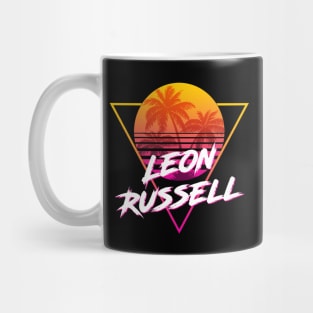 Leon Russell - Proud Name Retro 80s Sunset Aesthetic Design Mug